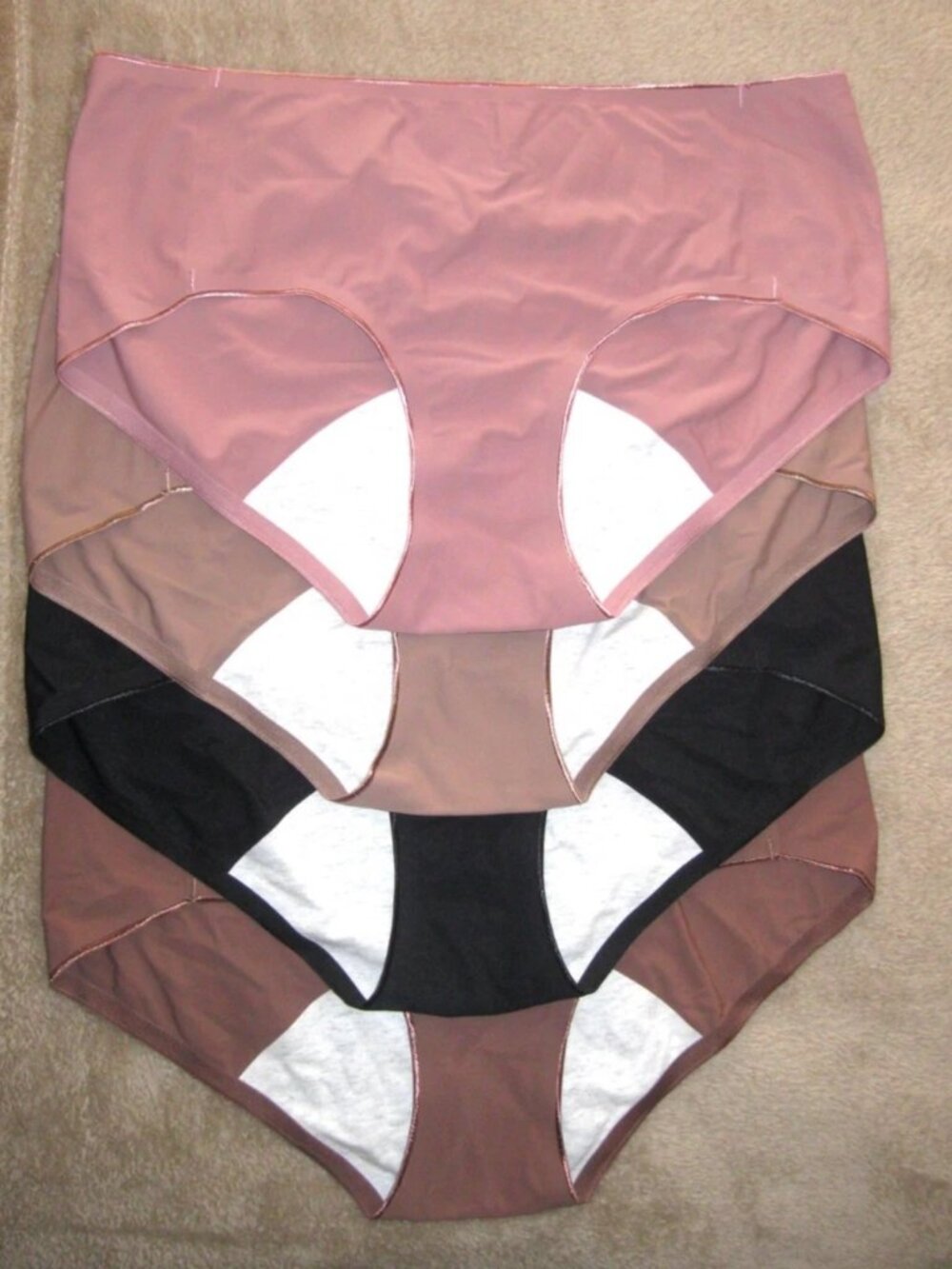 4pcs/Pack Women's Seamless Silk-Like Soft Breathable Bikini Briefs Invisible